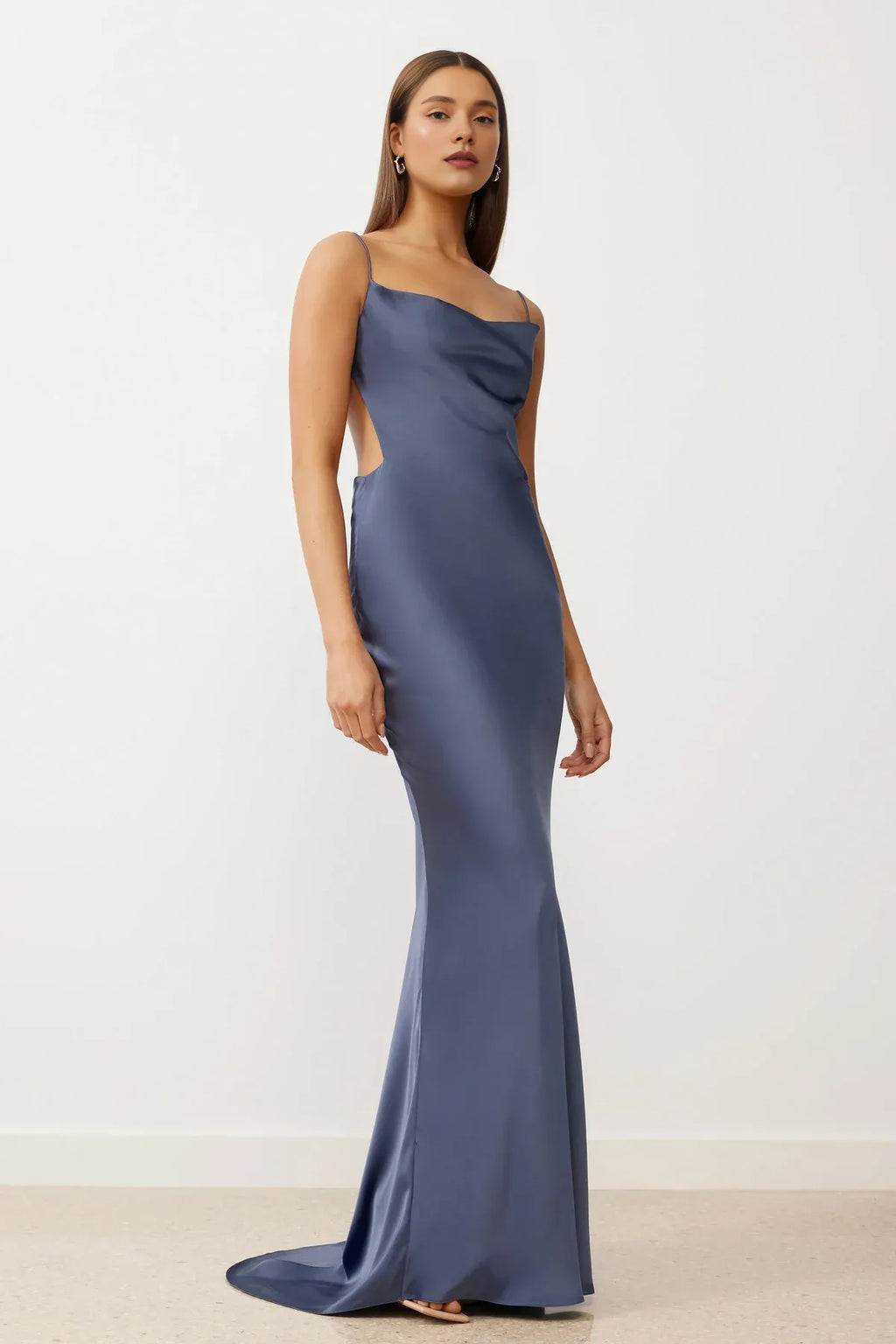 Sheath/Column Spaghetti Straps Sleeveless Floor-Length Prom Dress