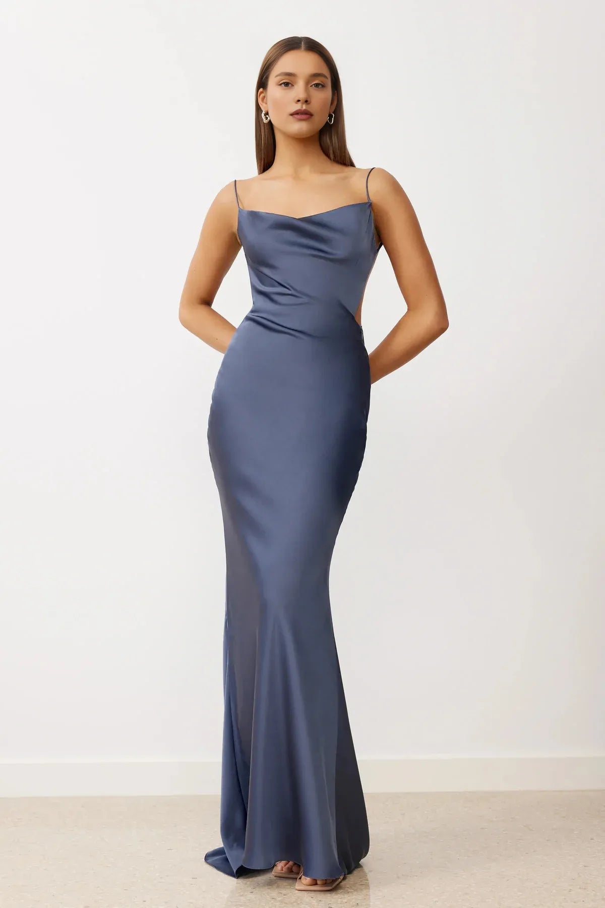 Sheath/Column Spaghetti Straps Sleeveless Floor-Length Prom Dress