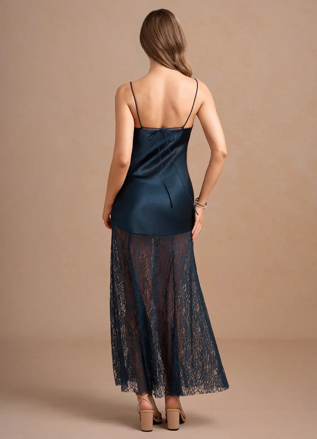Sheath Cowl Neck Sleeveless Backless Ankle-Length Evening Dress