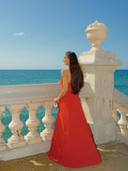 Sheath Halter Neck Sleeveless Backless Floor-Length Prom Dress