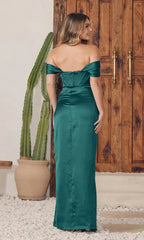 Sheath Off-the-Shoulder Sleeveless Floor-Length Prom Dress