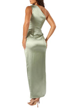 Unique Sheath One-Shoulder Sleeveless Ankle-Length Prom Dress