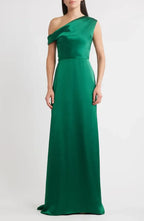 Sheath One-Shoulder Sleeveless Zipper Up Floor-Length Prom Dress