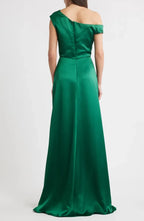 Sheath One-Shoulder Sleeveless Zipper Up Floor-Length Prom Dress