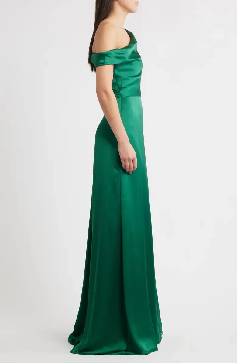 Sheath One-Shoulder Sleeveless Zipper Up Floor-Length Prom Dress