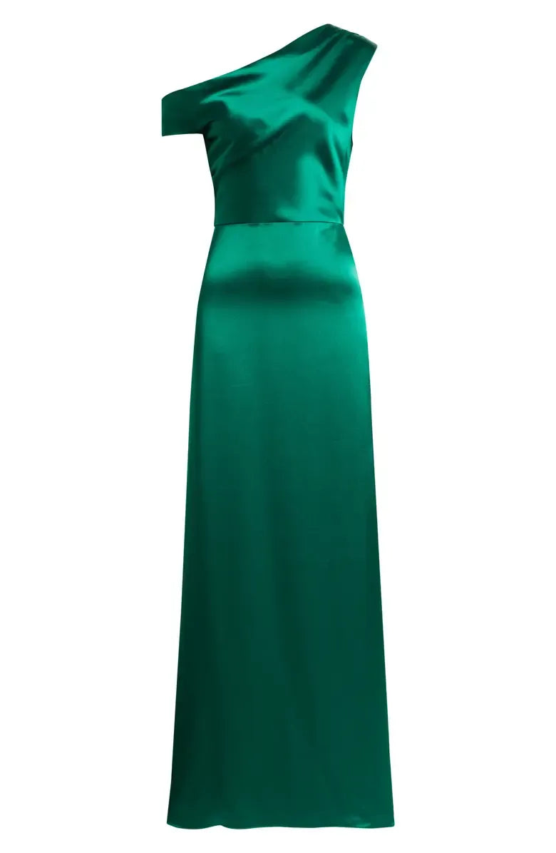 Sheath One-Shoulder Sleeveless Zipper Up Floor-Length Prom Dress