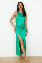 Sheath Scoop-Neck Sleeveless Crisscross Back Ankle-Length Prom Dress