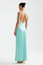 Sheath Spaghetti Straps Sleeveless Floor-Length Prom Dress