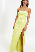 Sheath Spaghetti Straps Sleeveless Floor-Length Prom Dress