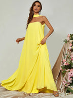 Straight Tube Strapless Sleeveless Backless Sweep/Brush Train Prom Dress