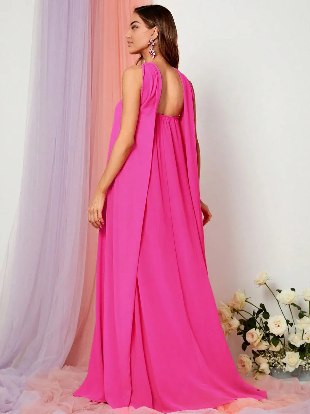 Straight Tube Strapless Sleeveless Backless Sweep/Brush Train Prom Dress