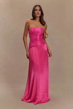 Strapless Prom Dresses for Women Discount Long Bridesmaid Dresses Hot Sale Long Evening Dresses A-Line