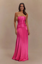 Strapless Prom Dresses for Women Discount Long Bridesmaid Dresses Hot Sale Long Evening Dresses A-Line