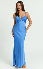 Dress Simple Sweetheart Maxi Dress Sleeveless Dress Mermaid Pleated Spaghetti Straps Evening Dress