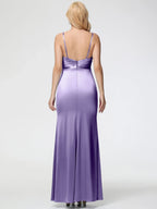 Trumpet/Mermaid V-Neck Sleeveless Zipper Up Floor Length Prom Dress