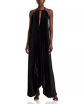Sleek A Line Halter Neck Sleeveless Lace Up Back Asymmetrical Floor Length Female Prom Dress