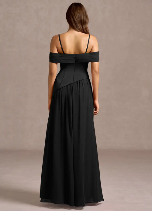 Sleek A Line Sweetheart Off the Shoulder Spaghetti Strap Open Back Floor Length Female Prom Dress ﻿