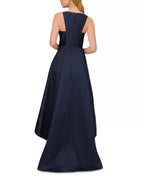Sleek Fit and Flare Square Neck Sleeveless Cutout Back High Low Length For Adults Prom Dress ﻿