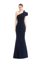 Sleek Mermaid One Shoulder Sleeveless Zipper Back Train Floor Length Prom Dress