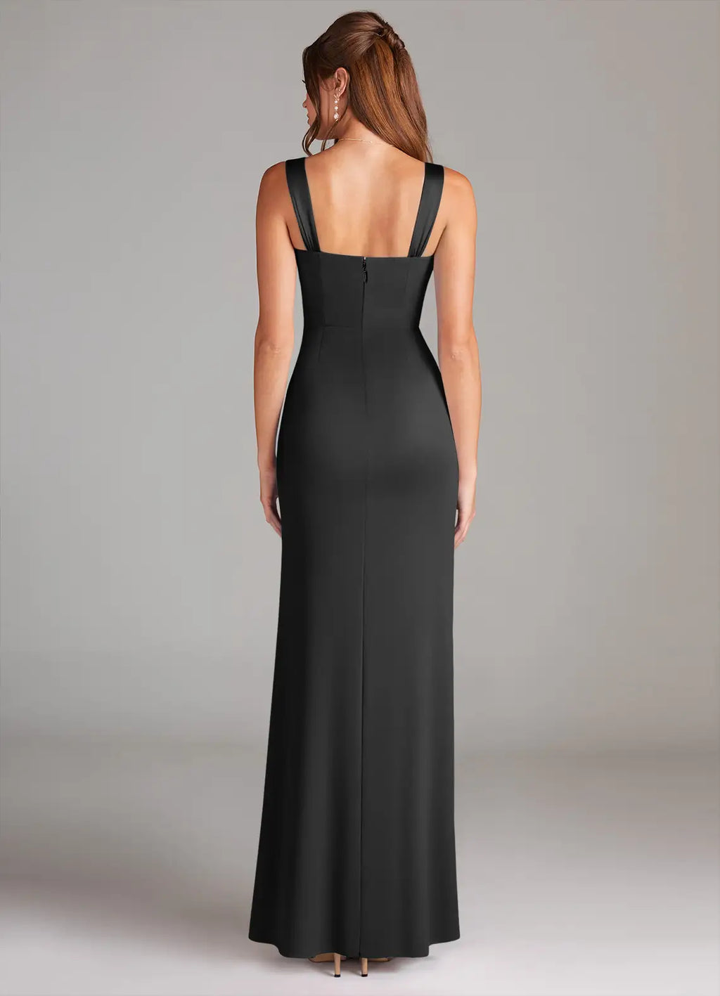 Sleek Mermaid Satin Sweetheart Strap Open Back Floor Length Bridesmaid Dress