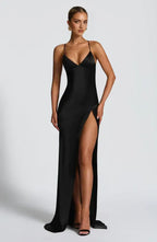 Sleek Mermaid V Neck Spaghetti Strap Lace Up Back Floor Length For Women Evening Dress