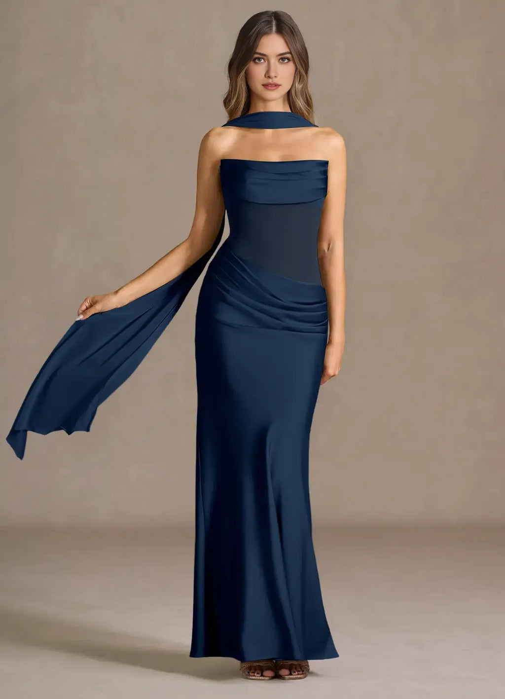 Sleek Sheath Halter Neck Sleeveless Lace Up Open Back Floor Length For Ladies Prom Dress