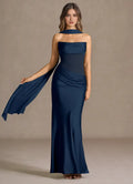 Sleek Sheath Halter Neck Sleeveless Lace Up Open Back Floor Length For Ladies Prom Dress