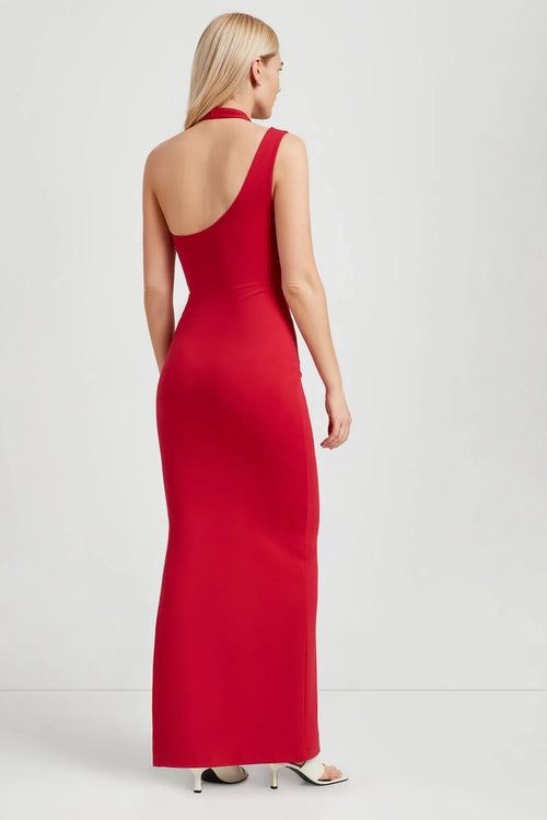 Robe de Bal Longue Fendue au Dos, Sans Manches, Épaule Dénudée, Coupe Fourreau Élégante à Vendre