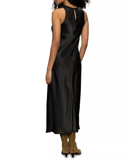 Sleek Sheath Mock Neck Sleeveless Keyhole Back Floor Length For Ladies Prom Dress