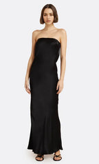 Sleek Sheath Strapless Sleeveless Cut Out Back Floor Length For Ladies Prom Dress
