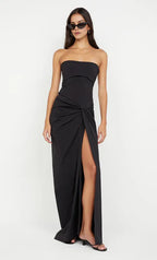 Sleek Sheath Strapless Sleeveless Open Back Floor Length For Sale Prom Dress
