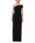 Sleek Trumpet One Shoulder Embellished Strap Ruched Back Floor Length For Adults Prom Dress