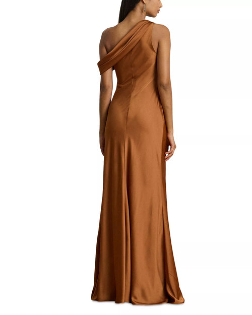 Élégante Robe de Bal Longue Trompette Asymétrique sans Manches à Dos Ouvert pour Adultes