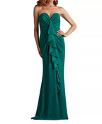 Sleek Trumpet Sweetheart Strapless Zip Back Floor Length Hot Sale Prom Dress