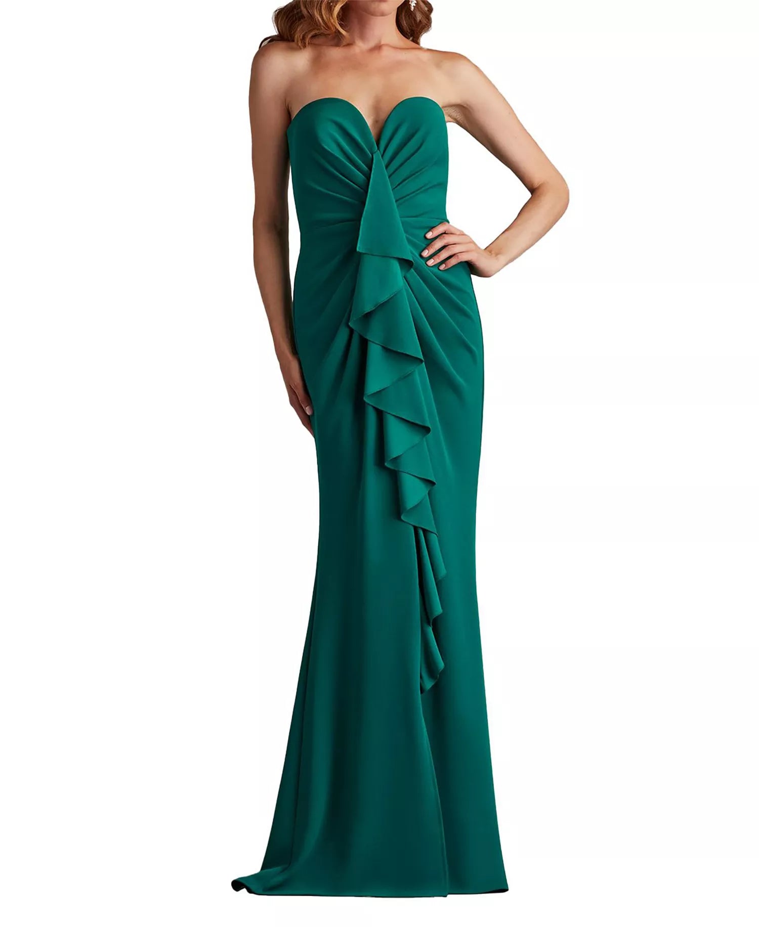 Sleek Trumpet Sweetheart Strapless Zip Back Floor Length Hot Sale Prom Dress