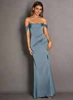 Smooth Mermaid Off the Shoulder Sleeveless Open Back Floor Length Hot Sale Prom Dress