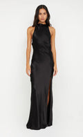 Smooth Sheath Halter Neck Sleeveless Deep Open Back Floor Length For Sale Prom  Dress