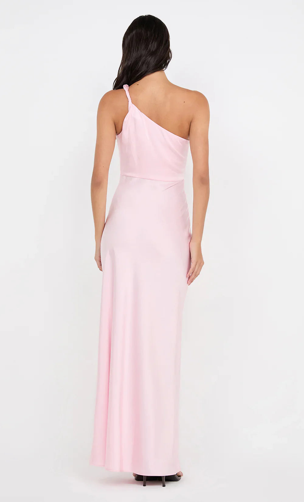 Smooth Sheath One Shoulder Sleeveless Open Back Floor Length For Ladies Prom Dress
