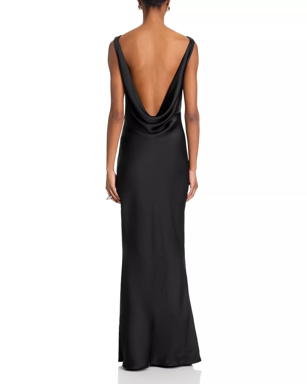 Smooth Sheath Scoop Neck Sleeveless Cowl Back Floor Length Hot Sale Prom Dress