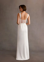 Smooth Sheath Sweetheart Spaghetti Strap Illusion Lace Back Floor Length For Adults Prom Dress