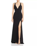 Smooth Trumpet Deep V Neck Sleeveless Open Back Train Length For Sale Prom Dress ﻿