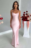 Soft Mermaid Spaghetti Strap Lace Up Back Floor Length For Ladies Evening Dress