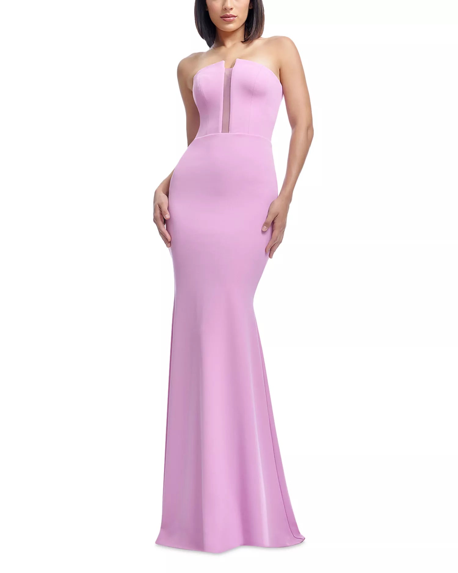 Soft Mermaid Strapless Sleeveless Zipper Back Floor Length For Women Prom Dress