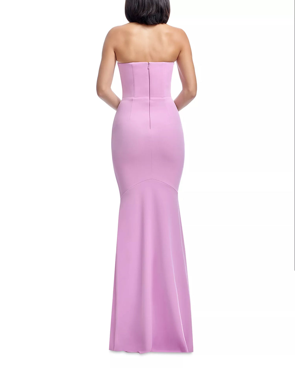 Soft Mermaid Strapless Sleeveless Zipper Back Floor Length For Women Prom Dress