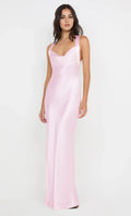 Soft Sheath Square Neck Sleeveless Cross Back Floor Length Hot sale Prom Dress