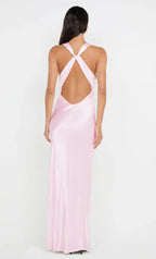 Soft Sheath Square Neck Sleeveless Cross Back Floor Length Hot sale Prom Dress
