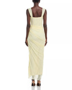 Soft Sheath Square Neck Sleeveless Ruched Bodice Asymmetrical Hem Female Prom Dress