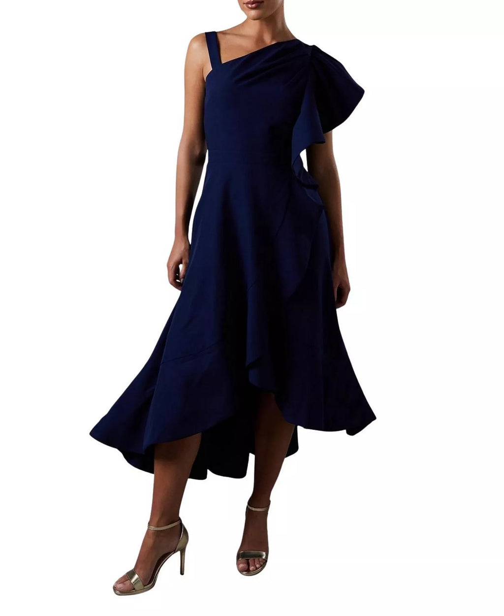 Sophisticated A Line One Shoulder Bow Accent Asymmetrical Hem Floor Length For Adults Prom Dress