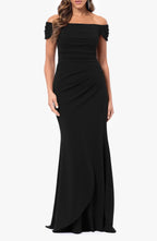 Sophisticated Mermaid Off Shoulder Short Sleeve Zipper Back Floor Length Evening Dress