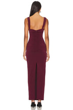 Sophisticated Sheath Cowl Neck Sleeveless Ruched Back Slit Front Floor Length Evening Dress